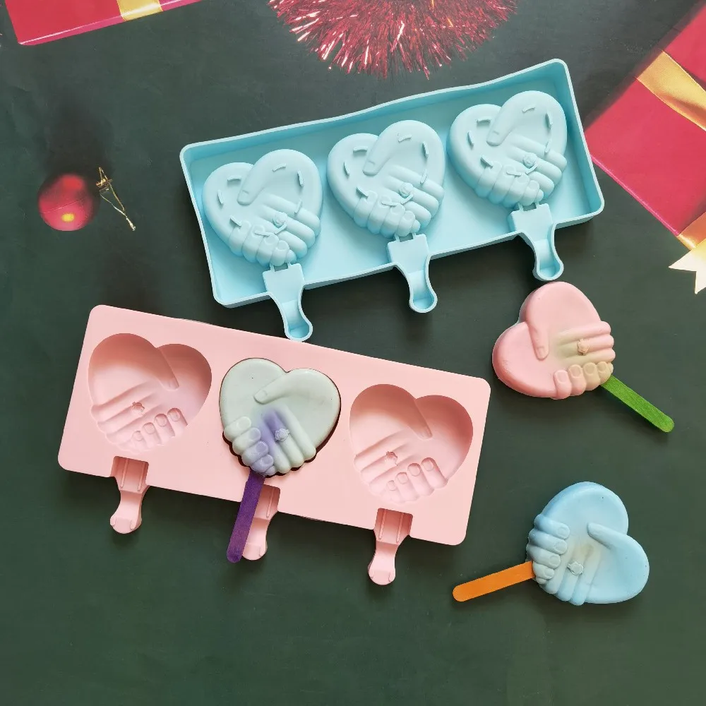 3 Cavity Hand In Hand Love Ice Cream Mould Food Grade Silicone Heart-Shaped DIY Chocolate Baking Pudding Mold Kitchen Accessorie
3 Cavity Hand In Hand Love Ice Cream Mould Food Grade Silicone Heart-Shaped DIY Chocolate Baking Pudding Mold Kitchen Accessorie