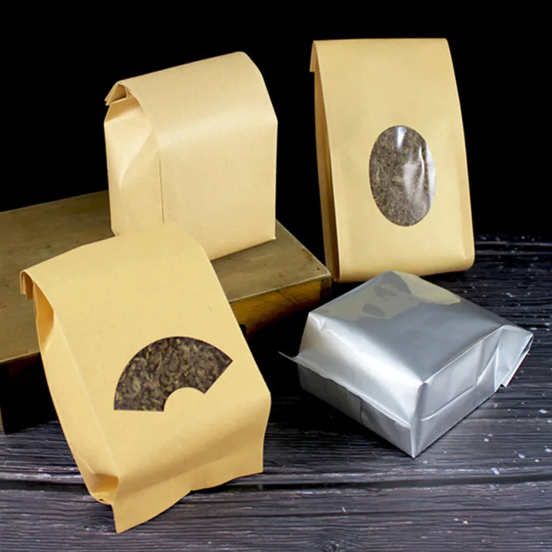 50PCS Thick Sides Gussets Kraft Paper Aluminum Foil Window Bags Open Top Snack Coffee Tea Dried Fruits Gifts Packaging Pouches
50PCS Thick Sides Gussets Kraft Paper Aluminum Foil Window Bags Open Top Snack Coffee Tea Dried Fruits Gifts Packaging Pouches