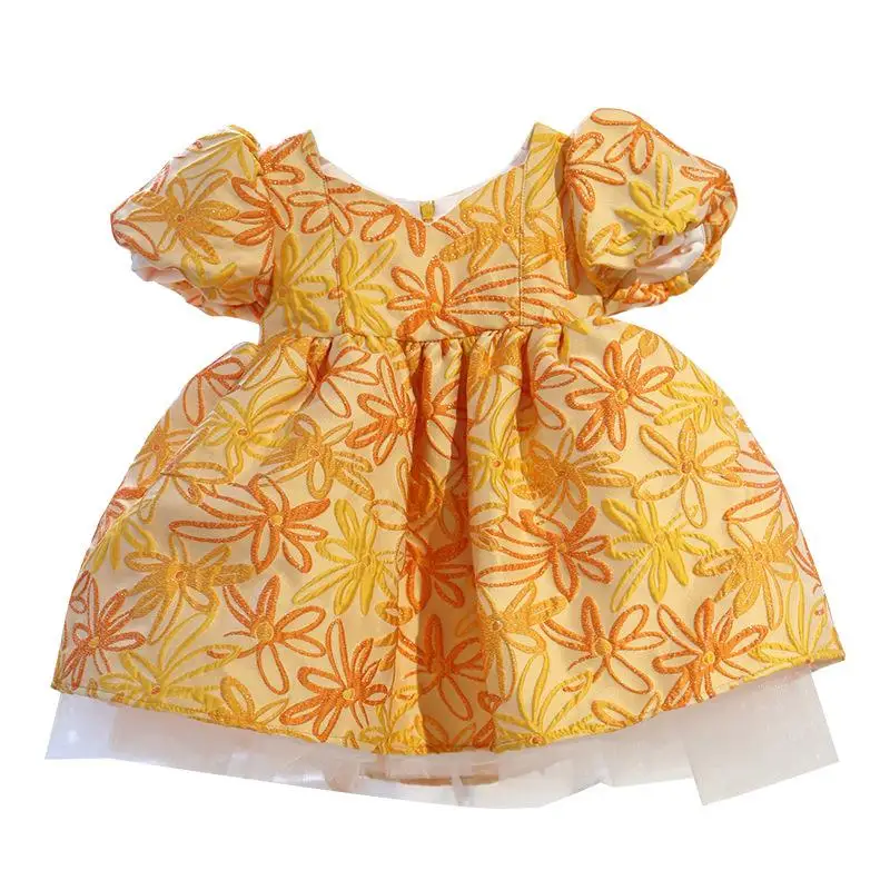 Baby Girls First Birthday Party Yellow Dresses For Children Princess Ball Gown Infant Bubble Sleeves Dress Toddler Girl Vestidos
Baby Girls First Birthday Party Yellow Dresses For Children Princess Ball Gown Infant Bubble Sleeves Dress Toddler Girl Vestidos