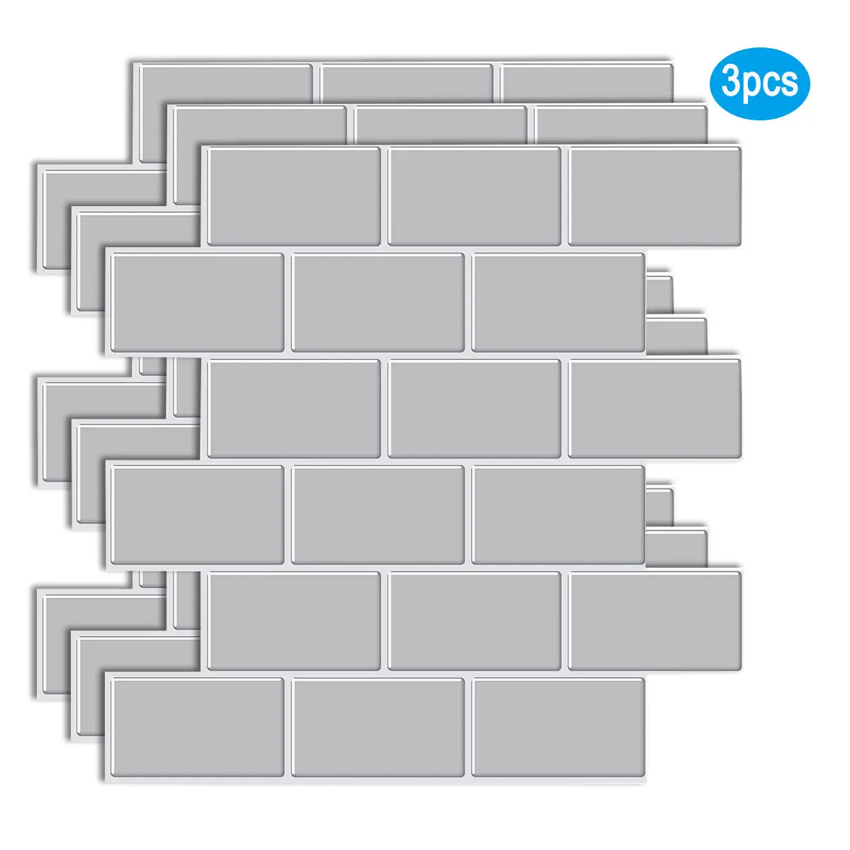 Wostick 3 Sheets Peel and Stick Backsplash 1.6 MM Thickness Vinyl Self Adhesive Tiles for Kitchen Wall Bathroom Subway Grey
Wostick 3 Sheets Peel and Stick Backsplash 1.6 MM Thickness Vinyl Self Adhesive Tiles for Kitchen Wall Bathroom Subway Grey