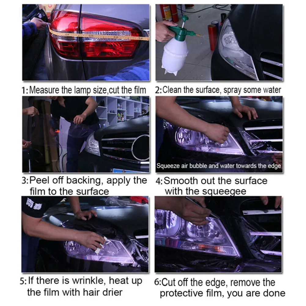 Tint Vinyl Film Transparent Wrap 1 Roll 12x48Inch Auto Car Clear Fog Taillight Glossy Headlights Parts Removable
Tint Vinyl Film Transparent Wrap 1 Roll 12x48Inch Auto Car Clear Fog Taillight Glossy Headlights Parts Removable
