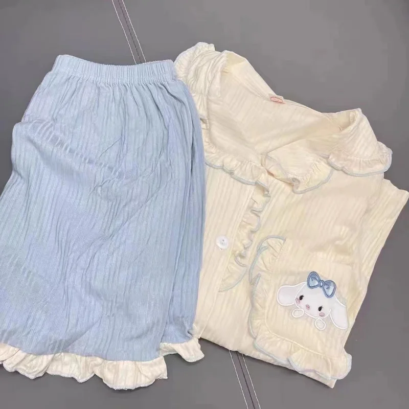 

Cinnamoroll Sanrio pajamas summer kawaii cartoon creative short-sleeved thin section ins style high-value girl home service suit