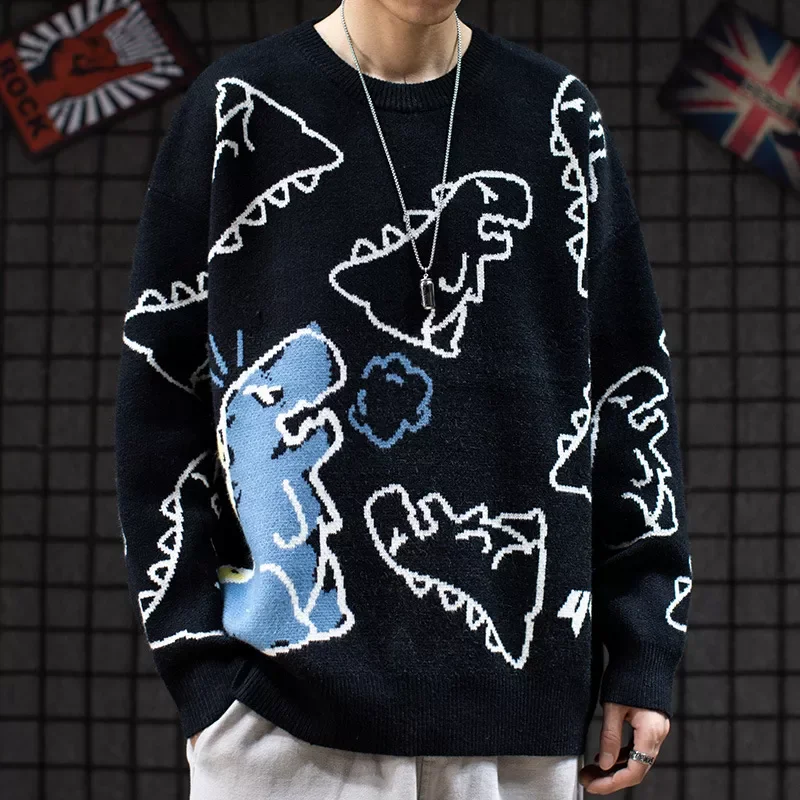 Autumn and Winter Korean Couples Fashion Fun Cartoon Sweater Men's Outer Wear Loose and Comfortable Round Neck Sweater
Autumn and Winter Korean Couples Fashion Fun Cartoon Sweater Men's Outer Wear Loose and Comfortable Round Neck Sweater