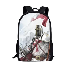 Knight Holy Sword Pattern Student School Bag Large Capacity Travel Backpack 3D Print Men Practical Laptop Bag Teenager Bookbags