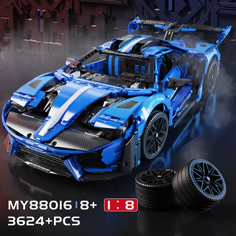 Высокотехнологичная серия MOC 1:8 гоночный автомобиль электрическое приложение модель автомобиля с дистанционным управлением 3624 шт. строите...
Высокотехнологичная серия MOC 1:8 гоночный автомобиль электрическое приложение модель автомобиля с дистанционным управлением 3624 шт. строите...