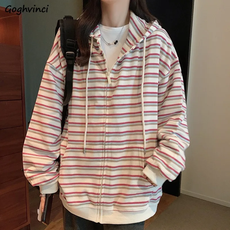 Striped Jackets Women Preppy Style Korean Fashion Loose All-match Outwear New Design Young Front Pocket Куртка Женская Cozy Ins
Striped Jackets Women Preppy Style Korean Fashion Loose All-match Outwear New Design Young Front Pocket Куртка Женская Cozy Ins