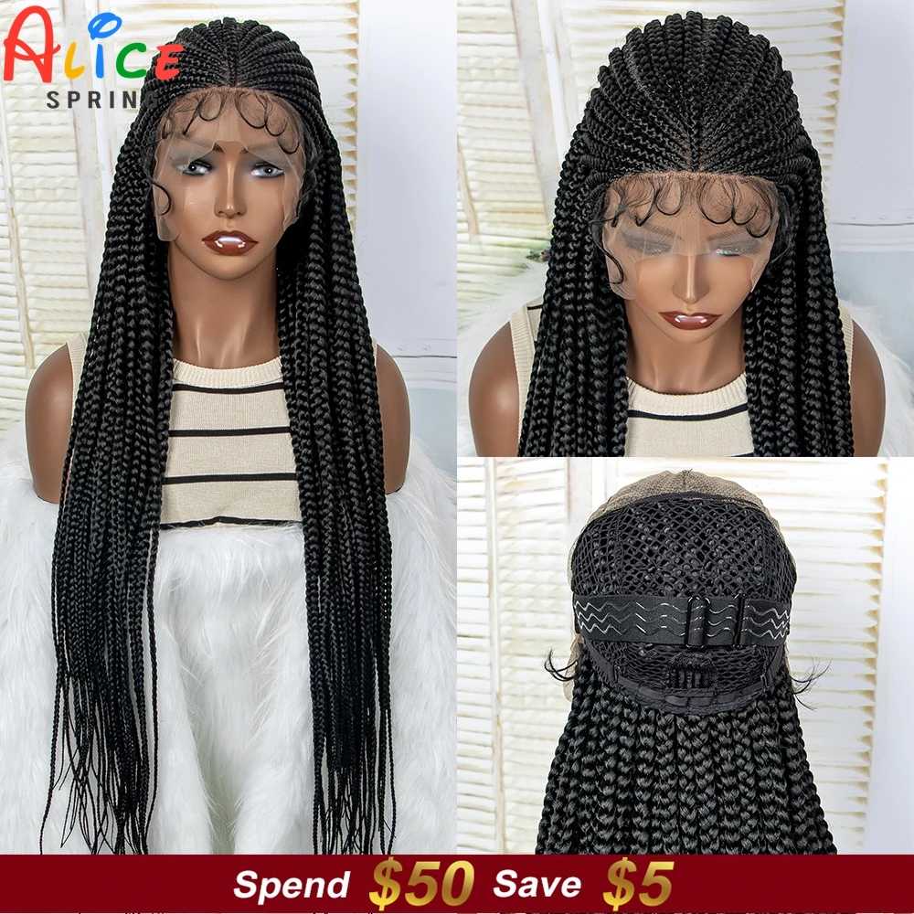 32 Inch Synthetic Lace Front Braided Wig Crochet Braiding Wig with Baby Hair Braiding Hair Wig for Black Women Braided Lace Wig 
32 Inch Synthetic Lace Front Braided Wig Crochet Braiding Wig with Baby Hair Braiding Hair Wig for Black Women Braided Lace Wig