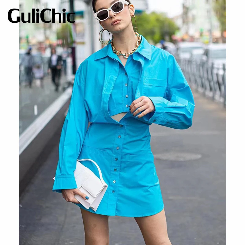 6.22 GuliChic Women Temperament Solid Color Casual Hollow Out Long Sleeve Fake Two Piece Chic Mini Shirt Dress
6.22 GuliChic Women Temperament Solid Color Casual Hollow Out Long Sleeve Fake Two Piece Chic Mini Shirt Dress