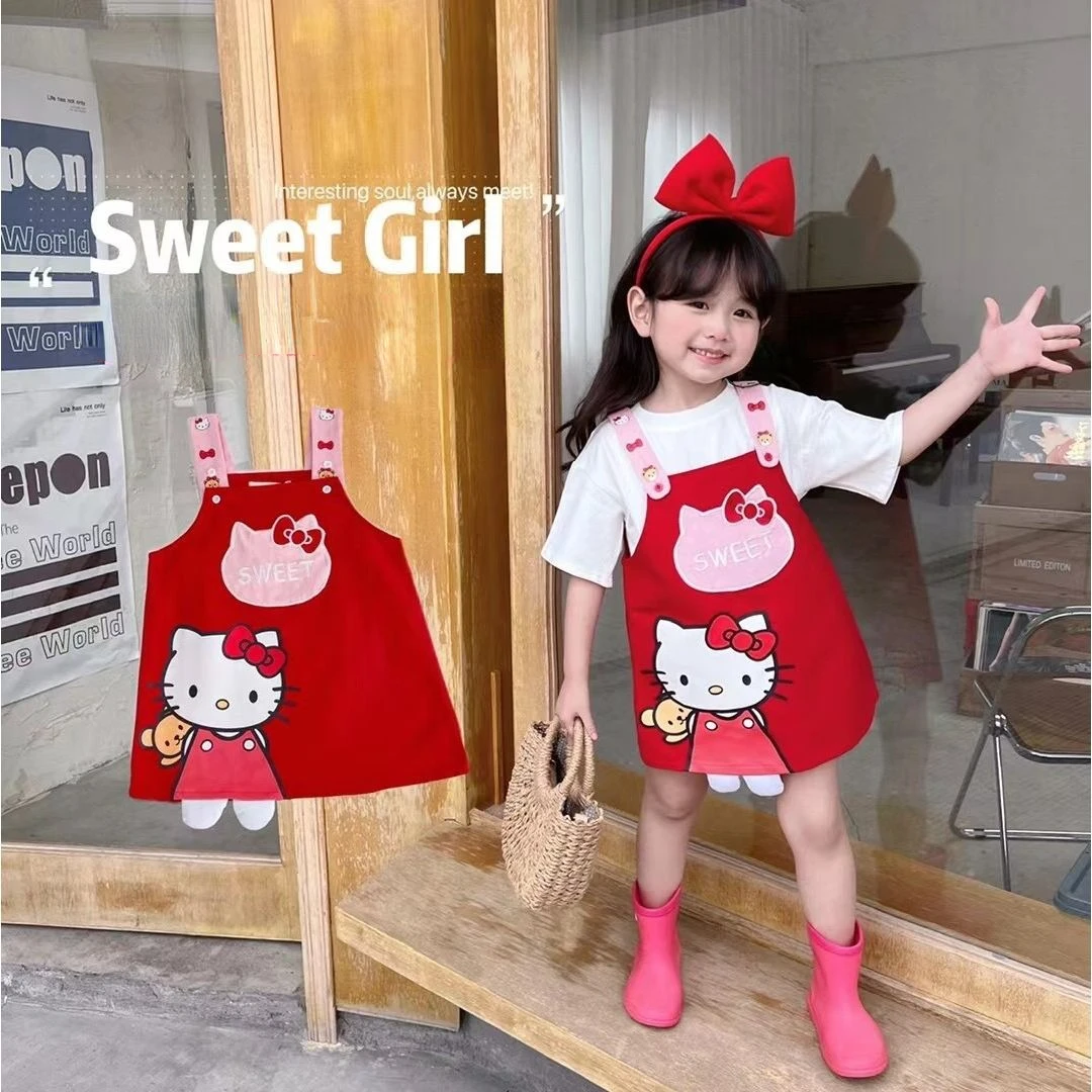 Girl's 2023 Summer New Hello Kitty Cat Suspender Dress Baby Girl Cute Suspender Dress Princess Dress Kids Dresses for Girls
Girl's 2023 Summer New Hello Kitty Cat Suspender Dress Baby Girl Cute Suspender Dress Princess Dress Kids Dresses for Girls