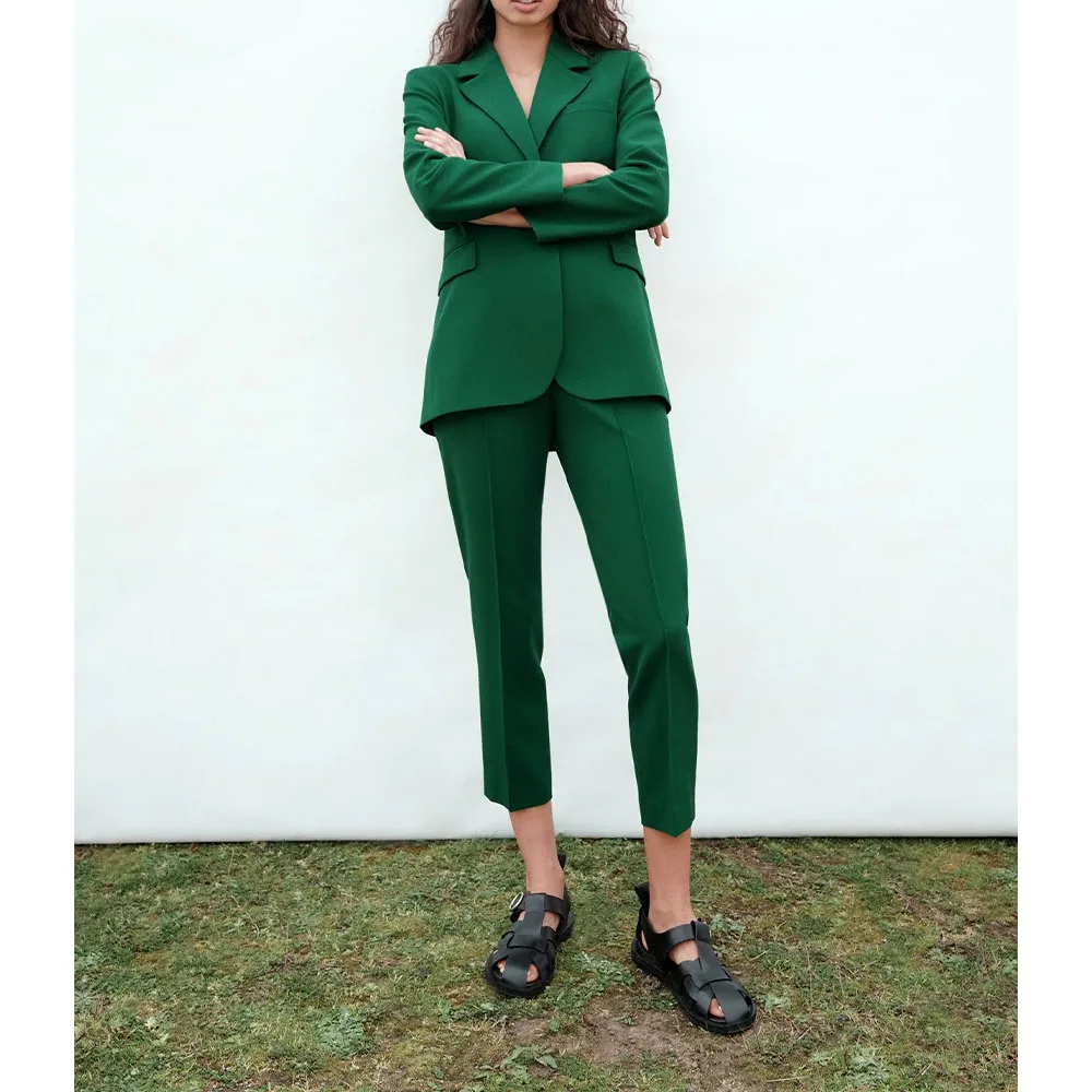 2022 women's summer new pocket trim suit jacket high waist pleated trousers suit fashionable and slim all-match
2022 women's summer new pocket trim suit jacket high waist pleated trousers suit fashionable and slim all-match