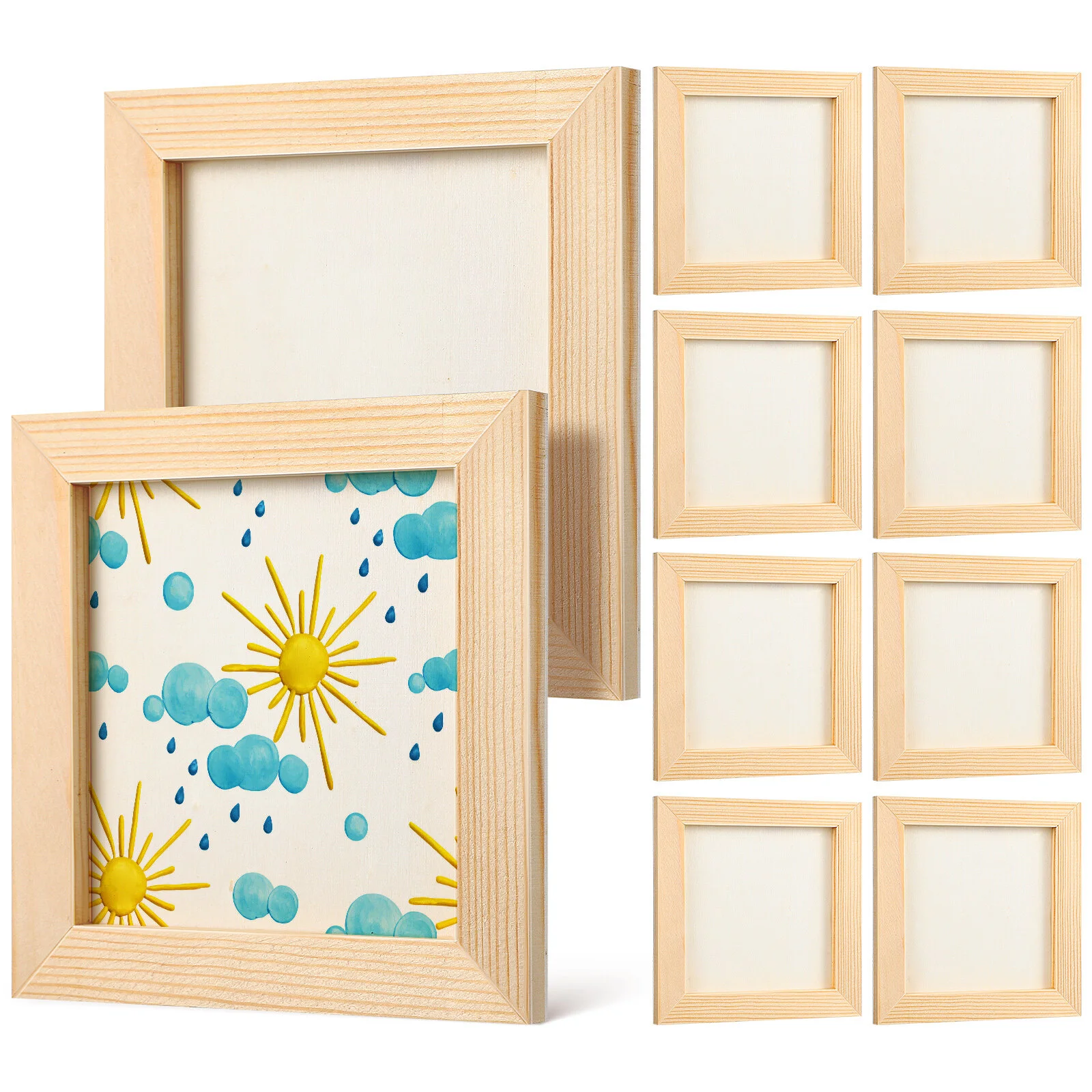 10 Pcs Unfinished Wooden Picture Frames DIY Photo Frames Wood Photo Frames for Crafts Painting Projects
10 Pcs Unfinished Wooden Picture Frames DIY Photo Frames Wood Photo Frames for Crafts Painting Projects