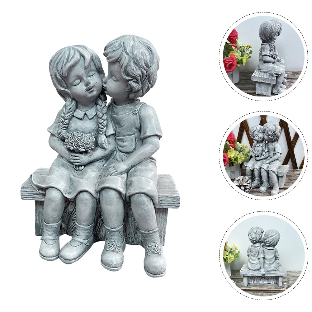 Girls Boy Ornaments Kissing Decors Kids Supply Toys Unique Resin Outdoor Garden Wear-resistant Tabletop Bonsai
Girls Boy Ornaments Kissing Decors Kids Supply Toys Unique Resin Outdoor Garden Wear-resistant Tabletop Bonsai