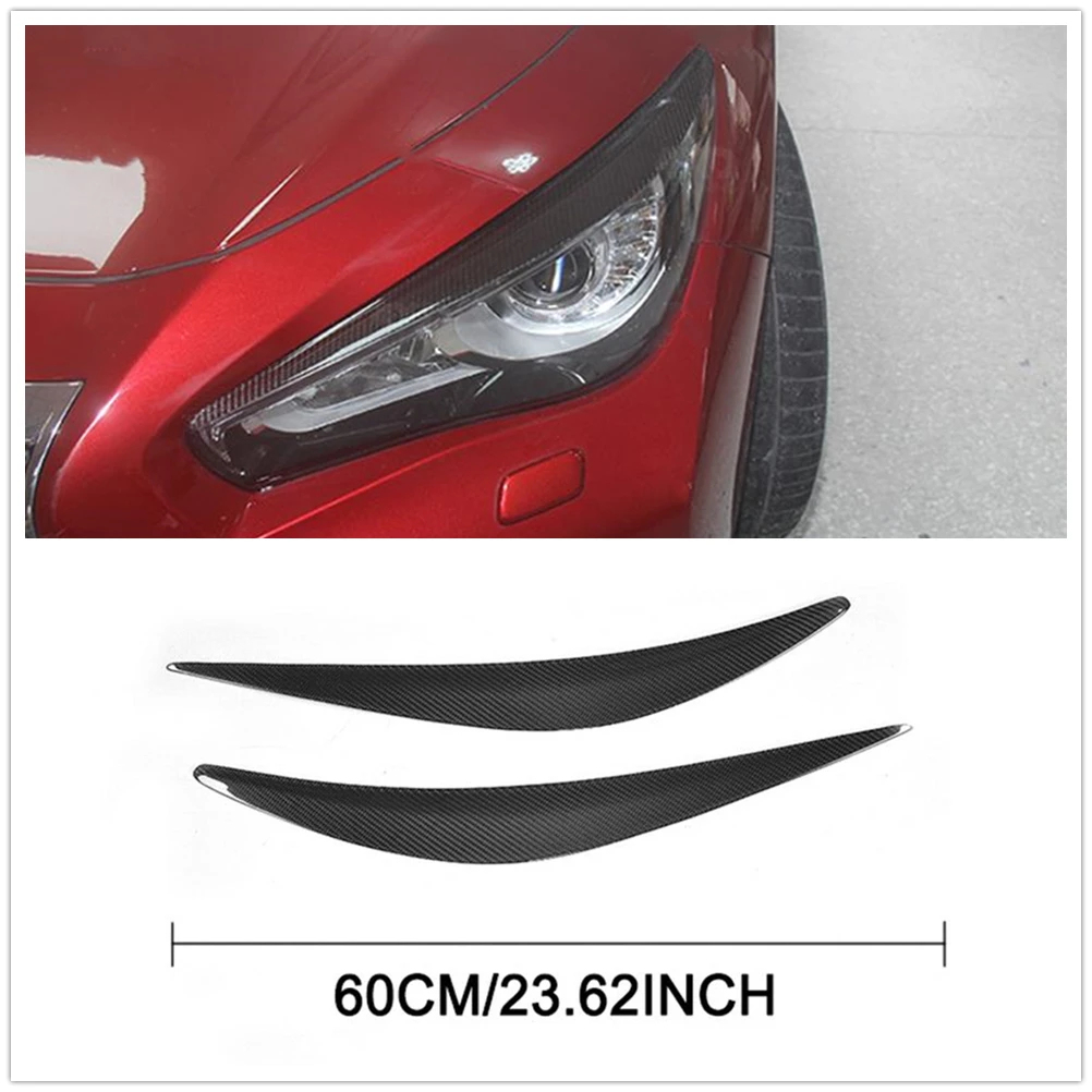 Carbon Fiber Headlight Eyebrow Car Front Head Light Cover Brow Trim Headlamp Eyelid Sticker For Infiniti Q50 Q50S 2014-2023
Carbon Fiber Headlight Eyebrow Car Front Head Light Cover Brow Trim Headlamp Eyelid Sticker For Infiniti Q50 Q50S 2014-2023