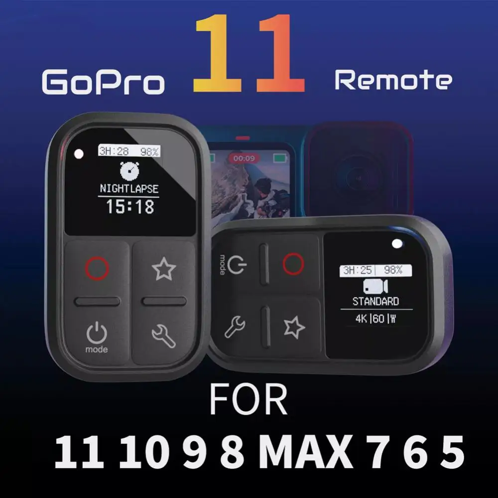 Пульт дистанционного управления 80 м с Bluetooth для GoPro Hero 11 10 9 8 Max с ремешком на запястье для смартфона аксессуары для экшн-камеры
Пульт дистанционного управления 80 м с Bluetooth для GoPro Hero 11 10 9 8 Max с ремешком на запястье для смартфона аксессуары для экшн-камеры
