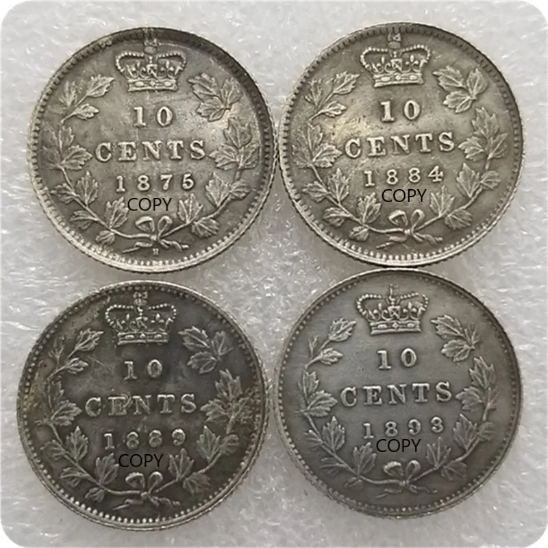 Canada 1875,1884,1889,1893 10 Cents Silver Plated Commemorative Collector Coin Gift Lucky Challenge Coin COPY COIN
Canada 1875,1884,1889,1893 10 Cents Silver Plated Commemorative Collector Coin Gift Lucky Challenge Coin COPY COIN