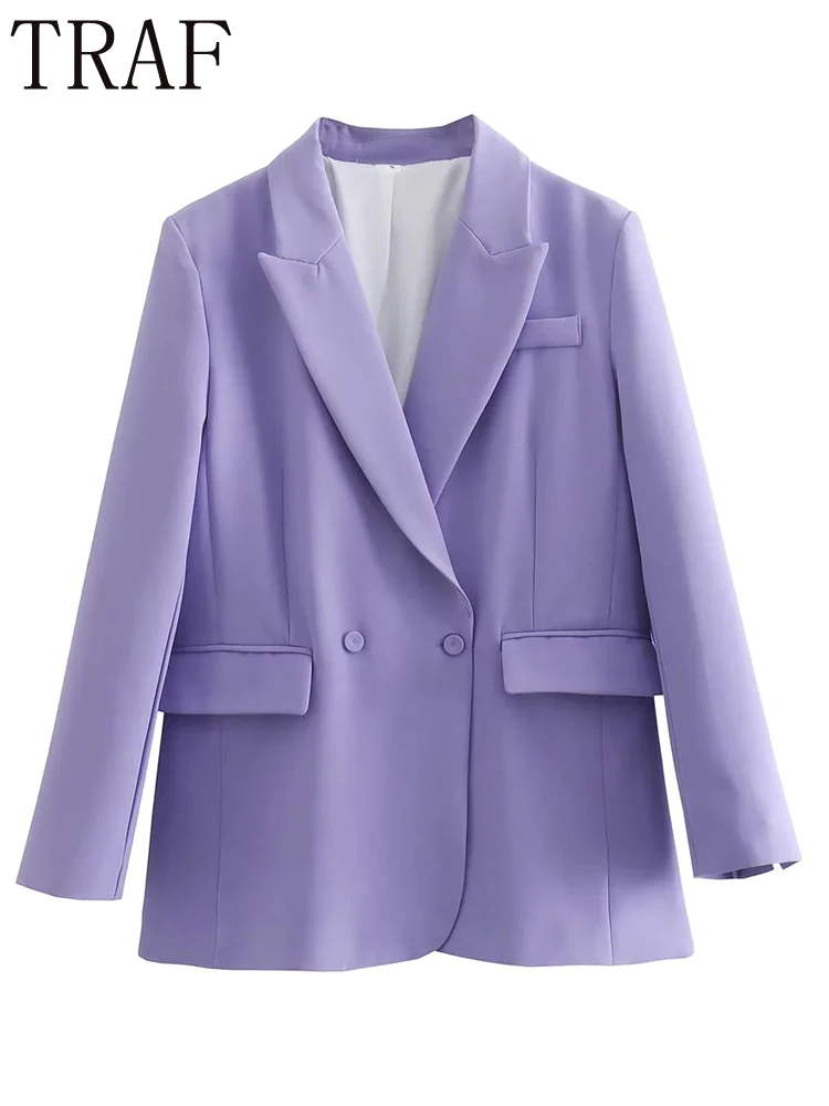 TRAF 2022 Blazer Set Women Double Breasted Button Jacket Casual Long Sleeve Spring Jacket Woman Lapel Collar Loose Blazer
TRAF 2022 Blazer Set Women Double Breasted Button Jacket Casual Long Sleeve Spring Jacket Woman Lapel Collar Loose Blazer
