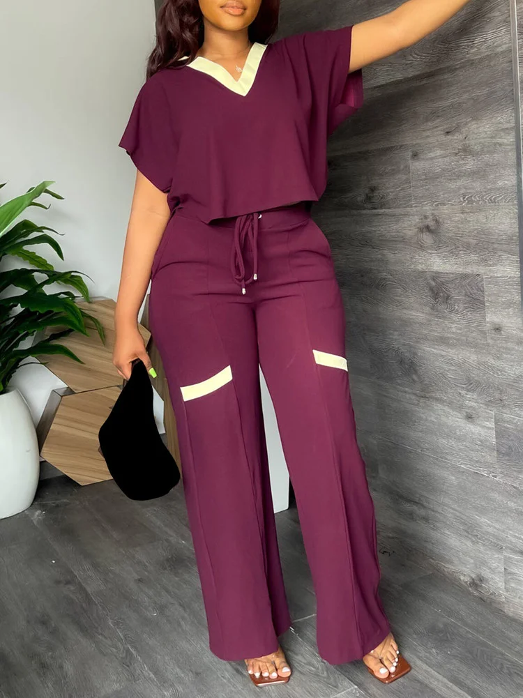 Комплект из двух предметов WUHE женский, белая полосатая футболка с V-образным вырезом и прямые брюки с широкими штанинами, повседневный трени...
Комплект из двух предметов WUHE женский, белая полосатая футболка с V-образным вырезом и прямые брюки с широкими штанинами, повседневный трени...