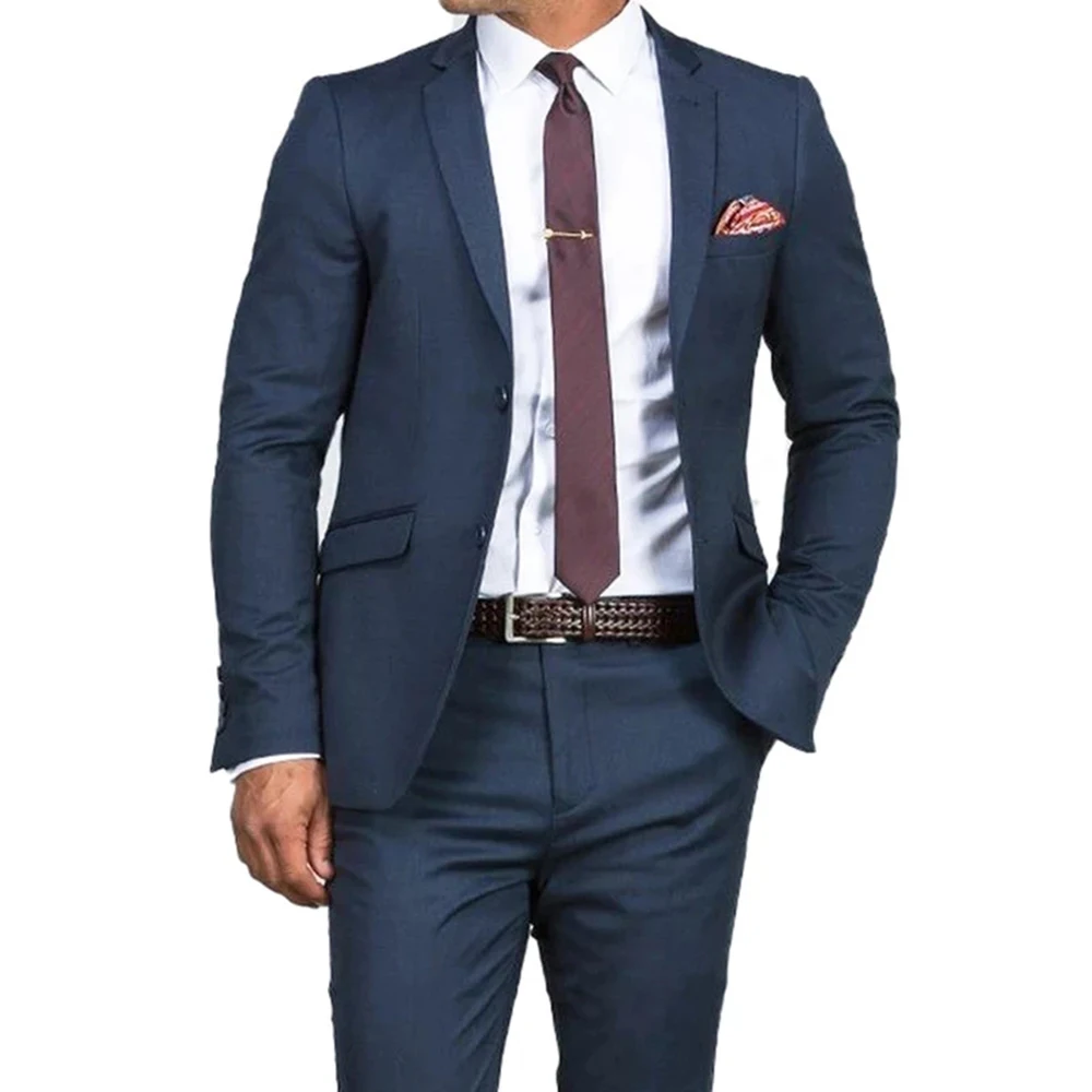 Spring/Autumn Navy Blue Wedding Suits Slim Fit 2 Pieces Single Breasted Jacket With Pants Groomsman Blazer Costume Homme Mariage
Spring/Autumn Navy Blue Wedding Suits Slim Fit 2 Pieces Single Breasted Jacket With Pants Groomsman Blazer Costume Homme Mariage
