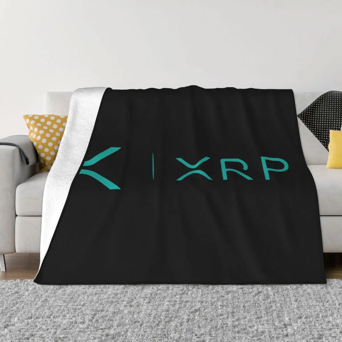 

Xrp Ripple New Minty Teal Cryptocurrency Blankets Flannel Spring/Autumn Block Chain Warm Throw Blankets for Bedding Bedroom