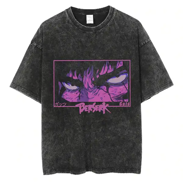 Japanese Anime 100% Cotton Berserk Tshirt Vintage Washed T-Shirt Men Women Hip Hop Streetwear Graphic Print Harajuku Tops
Japanese Anime 100% Cotton Berserk Tshirt Vintage Washed T-Shirt Men Women Hip Hop Streetwear Graphic Print Harajuku Tops