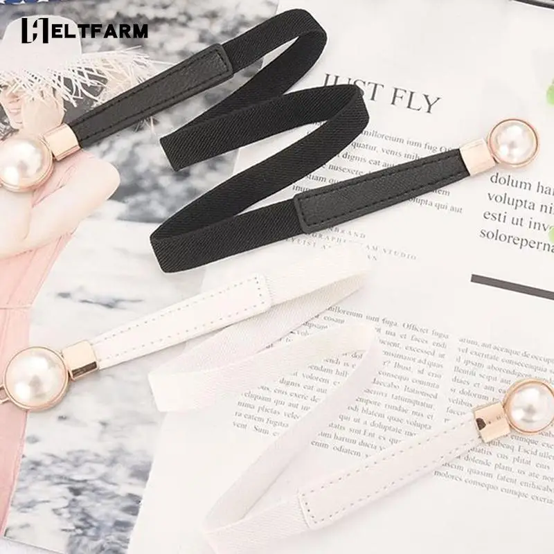 1Pcs Women Creative Pearl Buckle Belt PU Leather Dress Skirt Waists Elastic Thin Women Belts Ladies Waistband
1Pcs Women Creative Pearl Buckle Belt PU Leather Dress Skirt Waists Elastic Thin Women Belts Ladies Waistband
