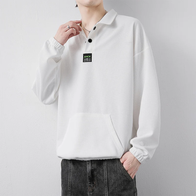 2022 New Design Casual Style Pullovers Men Turn-down Collar Black White Gray Long Sleeve Hoodie Sweatshirt Spring Clothes Man
2022 New Design Casual Style Pullovers Men Turn-down Collar Black White Gray Long Sleeve Hoodie Sweatshirt Spring Clothes Man