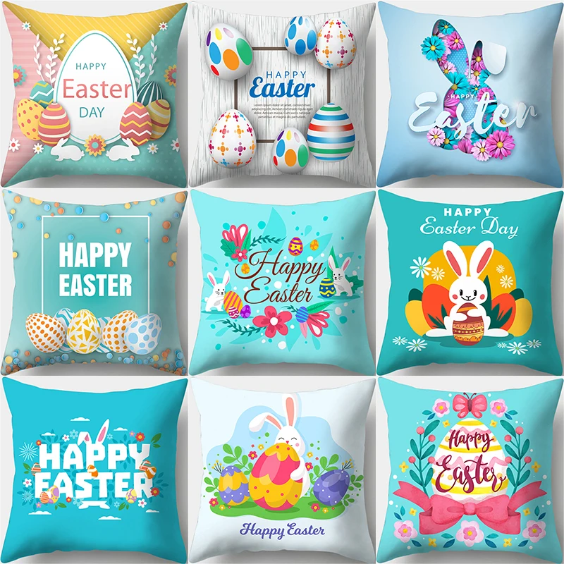 2022 Happy Easter Pillowcase Rabbit Pillow Cover Polyester Soft 45 X 45CM Colored Eggs Cushion Cover Leaf Happy Easter Day
2022 Happy Easter Pillowcase Rabbit Pillow Cover Polyester Soft 45 X 45CM Colored Eggs Cushion Cover Leaf Happy Easter Day