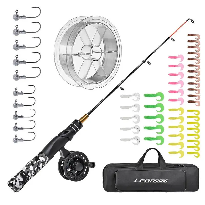 Portable Ice Fishing Rods Set Ultralight Fishing Pole With EVA Handle Hand Anti-Reverse Spinning Reel Gifts for Fishing Beginner
Portable Ice Fishing Rods Set Ultralight Fishing Pole With EVA Handle Hand Anti-Reverse Spinning Reel Gifts for Fishing Beginner
