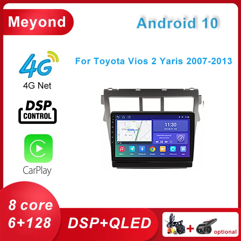 6 + 128 ГБ Android Auto Radio Автомобильный мультимедийный плеер для Toyota Vios 2 Yaris 2007-2013 Автомобильный стерео Carplay 4G GPS DSP 2din Радио
6 + 128 ГБ Android Auto Radio Автомобильный мультимедийный плеер для Toyota Vios 2 Yaris 2007-2013 Автомобильный стерео Carplay 4G GPS DSP 2din Радио