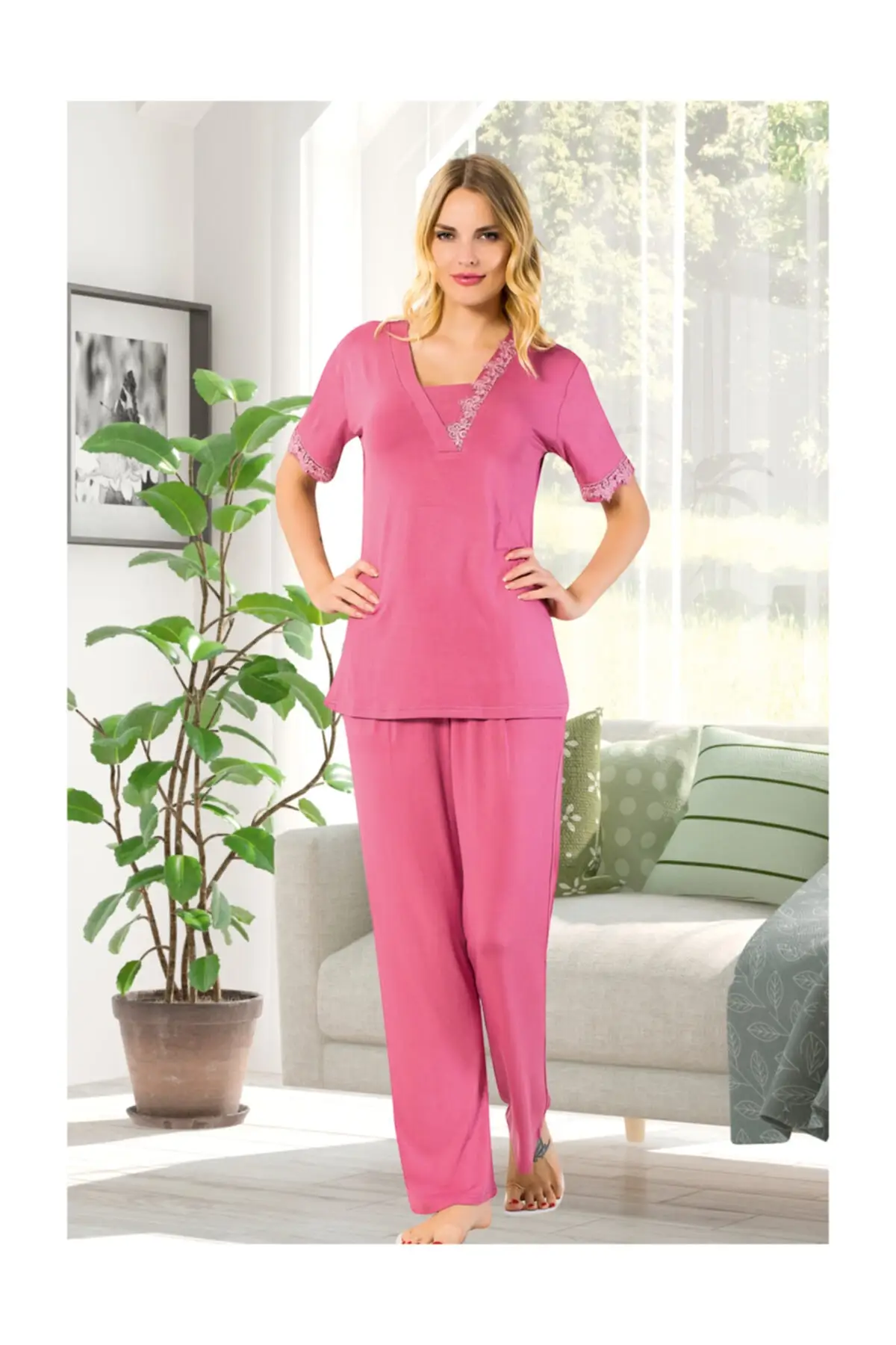 Women's Pajamas Miss Perry Short Sleeve Sleep Lounge Pajamas Nightwear Sleepwear Night Suit Casual Home Clothing
Women's Pajamas Miss Perry Short Sleeve Sleep Lounge Pajamas Nightwear Sleepwear Night Suit Casual Home Clothing