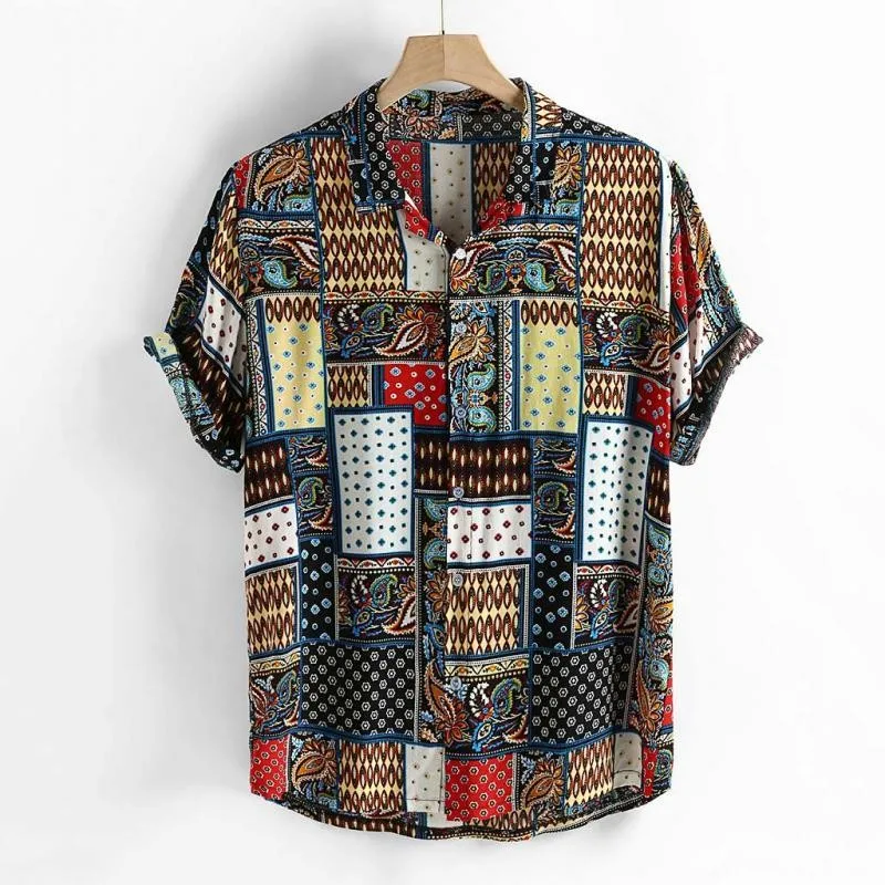 Mens Vintage Ethnic Style Printing Loose Short Sleeve Stand Collar Casual Shirt daily wearing high quality office big blouse
Mens Vintage Ethnic Style Printing Loose Short Sleeve Stand Collar Casual Shirt daily wearing high quality office big blouse