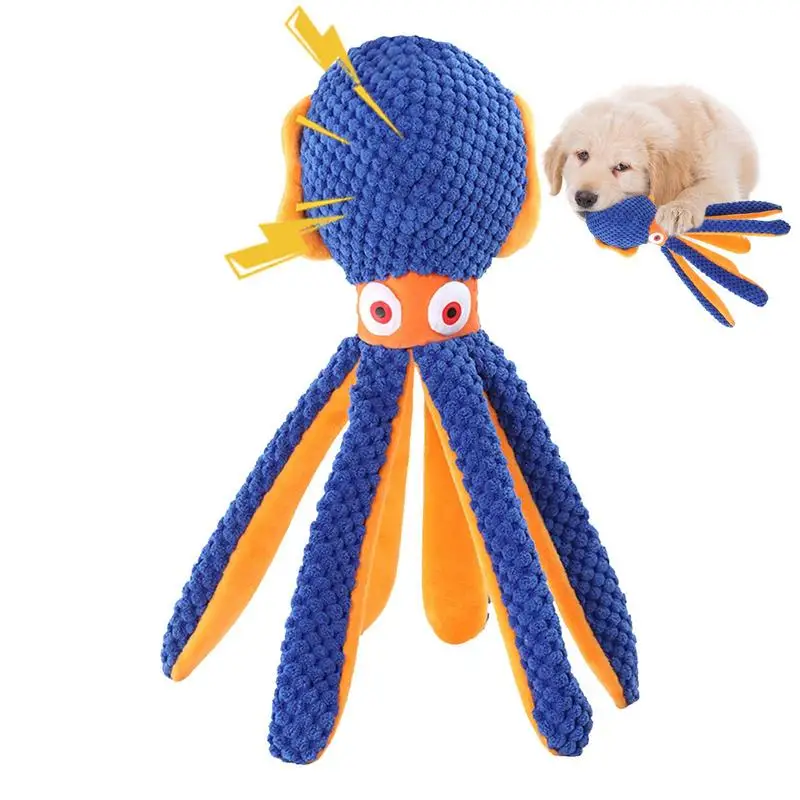 

Octopus Squeaky Dog Toys Pet Cat Dog Supplies Plushie Toy Interactive Stuffing Dog Plush Toy Dog Interactive Teething Plush Chew