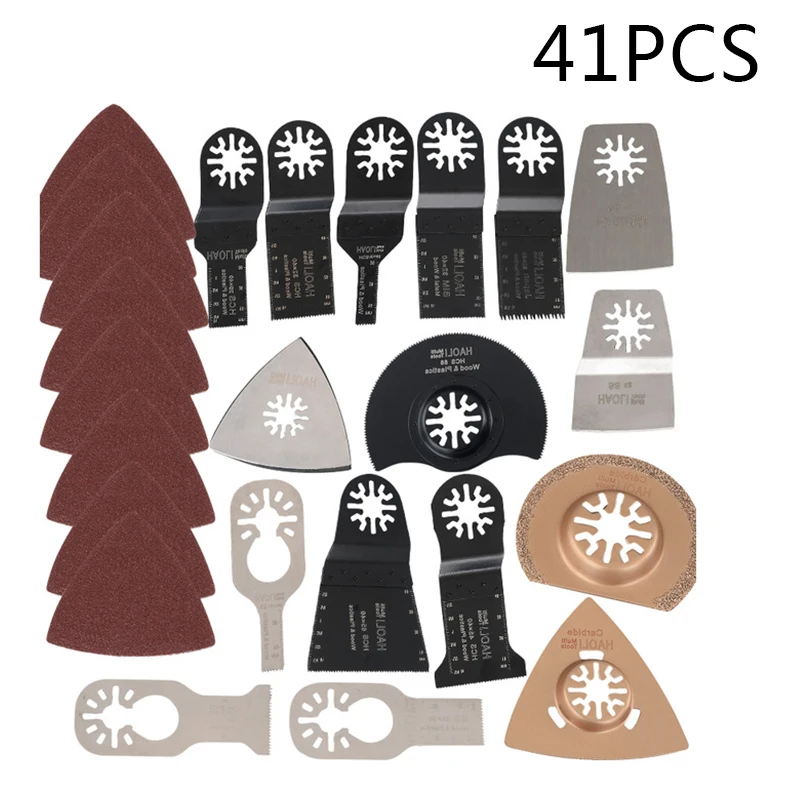 41pcs Multitool Saw Blade Oscillating Blade Multi Tool Circular Saw Blades For Fein Makita For Renovator Power Wood Cutting Kit
41pcs Multitool Saw Blade Oscillating Blade Multi Tool Circular Saw Blades For Fein Makita For Renovator Power Wood Cutting Kit
