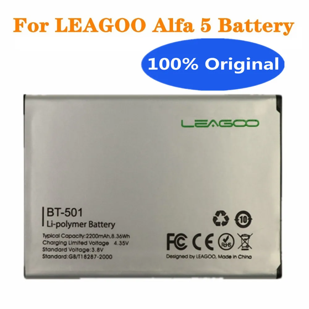 New High Quality BT-501 Original Battery For LEAGOO Alfa 5 Alfa5 2200mAh BT501 BT 501 Mobile Phone Replacement Batteries Bateria
New High Quality BT-501 Original Battery For LEAGOO Alfa 5 Alfa5 2200mAh BT501 BT 501 Mobile Phone Replacement Batteries Bateria