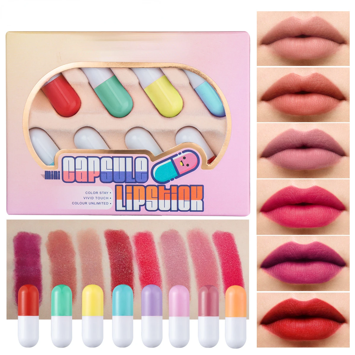 8 Colors Waterproof Nude Pink Glitter Lipstick Makeup Long Lasting Velve Red Mermaid Sexy Shimmer LipSticks Cosmetics Beauty
8 Colors Waterproof Nude Pink Glitter Lipstick Makeup Long Lasting Velve Red Mermaid Sexy Shimmer LipSticks Cosmetics Beauty