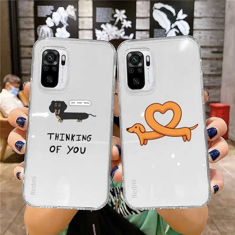 Dachshund funny cartoon dog Phone Case Transparent for Xiaomi mi 10T Poco F3 X3 M3 Redmi Note 11 8 9 9S 10 Pro
Dachshund funny cartoon dog Phone Case Transparent for Xiaomi mi 10T Poco F3 X3 M3 Redmi Note 11 8 9 9S 10 Pro