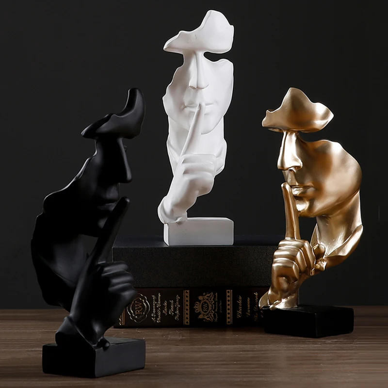 Nordic Silence Is Gold Statue Resin Abstract Sculpture Figurine Home Decoration Modern Art Office Desk Decoration Wedding Gifts
Nordic Silence Is Gold Statue Resin Abstract Sculpture Figurine Home Decoration Modern Art Office Desk Decoration Wedding Gifts
