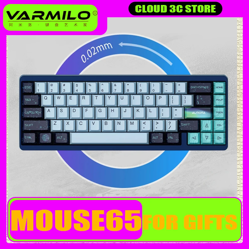 Varmilo Muse65 Механическая клавиатура с магнитной осью 8K HZ из алюминиевого сплава RGB