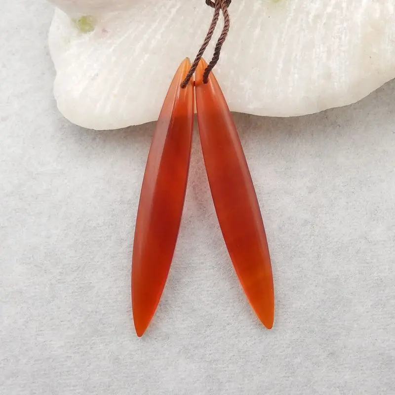 Semiprecious Natural Stone Red Agate Handmade Fashion Jewelry Women Earrings Beads Accessories 51x8x4mm 5g
Semiprecious Natural Stone Red Agate Handmade Fashion Jewelry Women Earrings Beads Accessories 51x8x4mm 5g