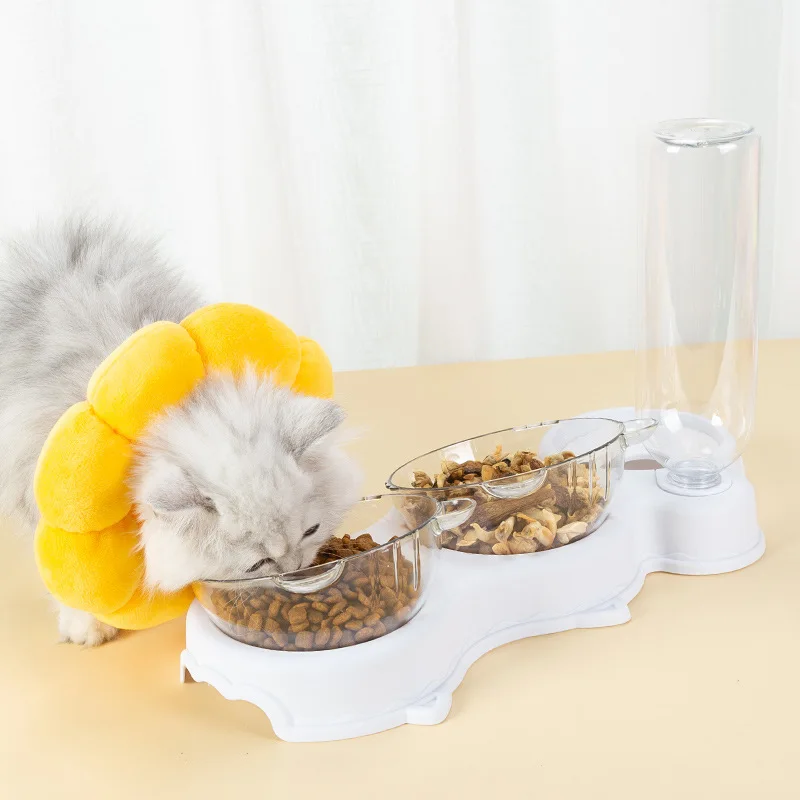 Pet Cat Bowl Automatic Feeder 3-in-1 Dog Cat Food Bowl With Water Fountain Double Bowl Drinking Raised Stand Dish Bowls
Pet Cat Bowl Automatic Feeder 3-in-1 Dog Cat Food Bowl With Water Fountain Double Bowl Drinking Raised Stand Dish Bowls