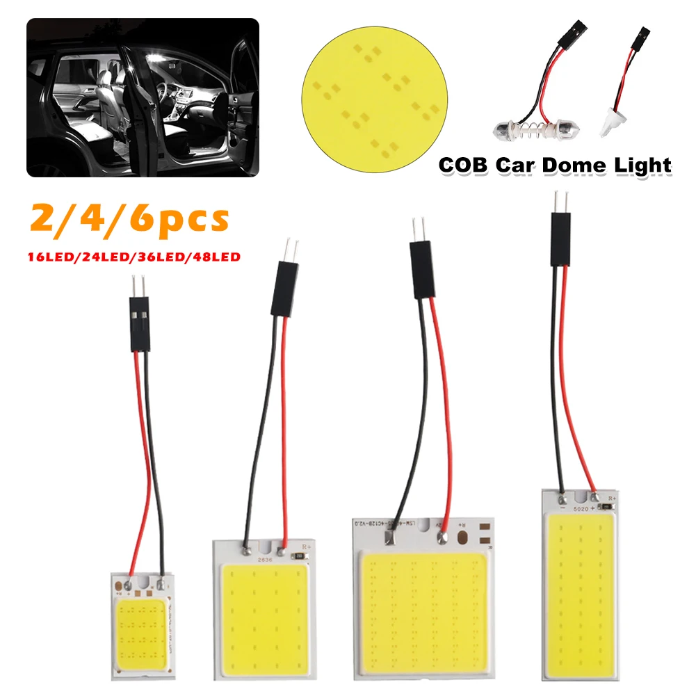 T10 C5W Car Interior Lights 16/24/36/48COB 12V COB Interior Panel LED Light Dome Reading Map Light Bulb Trunk License Plate Lamp
T10 C5W Car Interior Lights 16/24/36/48COB 12V COB Interior Panel LED Light Dome Reading Map Light Bulb Trunk License Plate Lamp