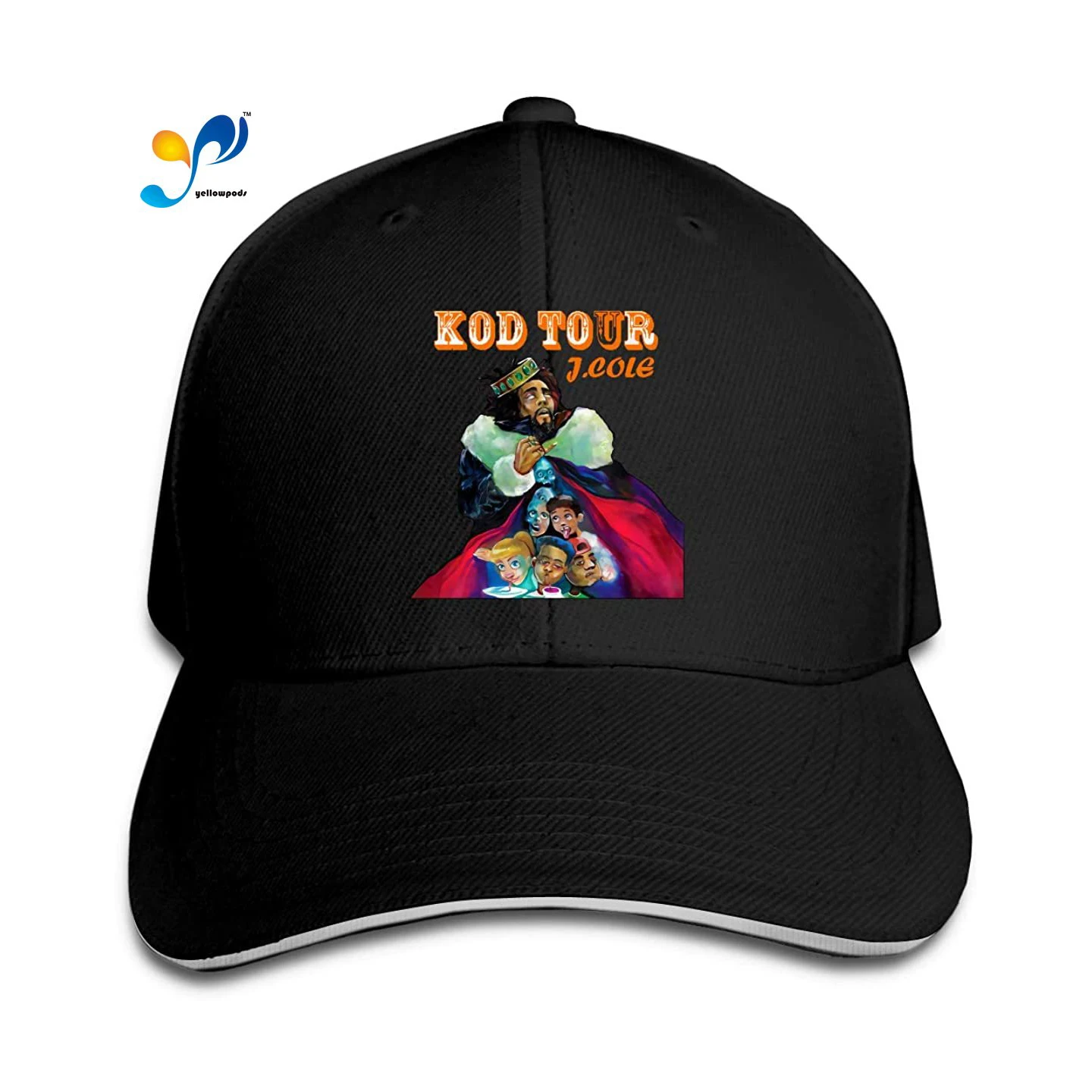 

Moto Gp Baseball Cap For Men Women J-Cole KOD Hip Hop Golf Trucker Adjustable Peaked Sandwich Hat Black Unisex Casquette