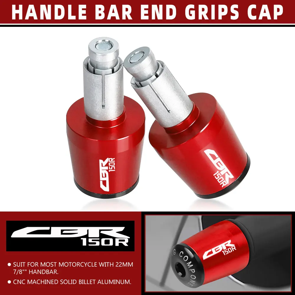 

Motorcycle Accessories 7/8" 22MM Handlebar Hand Grips Caps Handle Bar Ends Plugs For Honda CBR150R CBR 150R 2011-2014 2012 2013