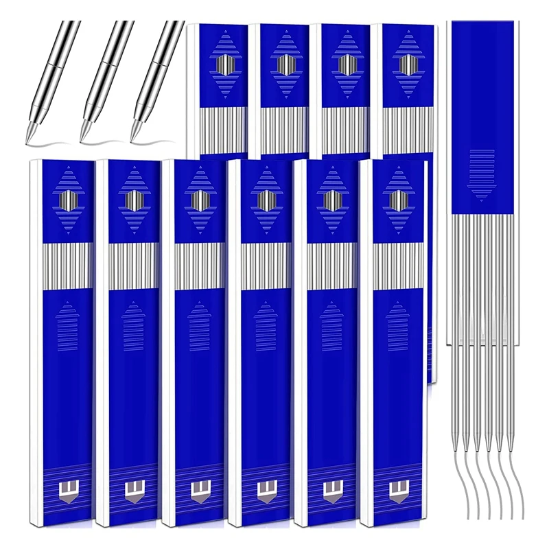 60 Pcs 2.8 Mm Solid Silver Streak Welder Pencil Refills For Carpenter Mark Pencils Deep Hole Mechanical Pencil
60 Pcs 2.8 Mm Solid Silver Streak Welder Pencil Refills For Carpenter Mark Pencils Deep Hole Mechanical Pencil