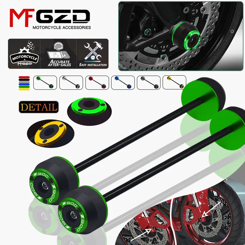New Motorcycle Accessories Front Rear Wheel Fork Slider Axle Crash Protector Cap For Kawasaki Z900 2017-2021 2022 2023
New Motorcycle Accessories Front Rear Wheel Fork Slider Axle Crash Protector Cap For Kawasaki Z900 2017-2021 2022 2023