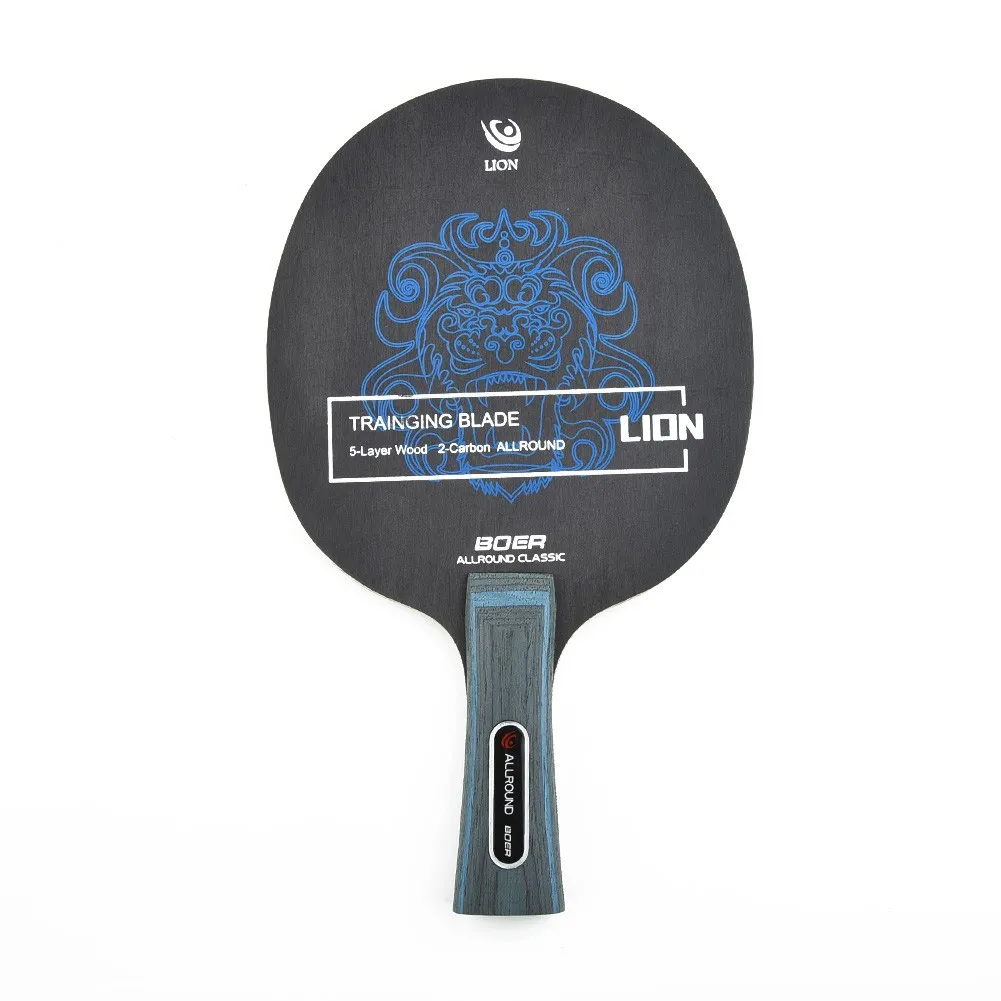 

Professional Tennis Table Racket Short Long Handle Carbon Blade Rubber With Double Face Pimples In Ping Pong Rackets With Case