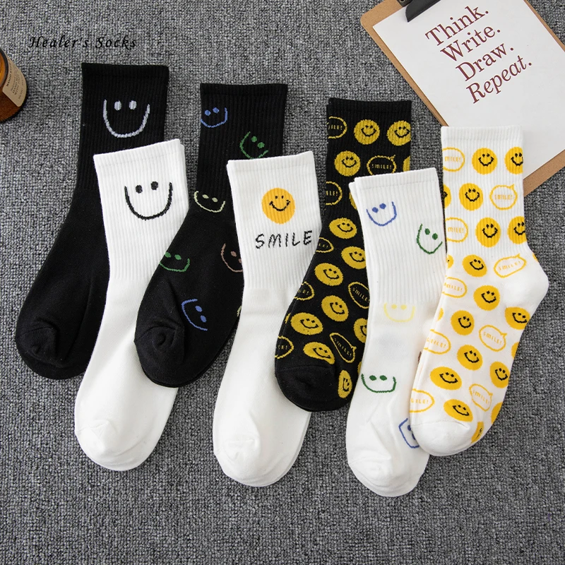 New Simplicity Yellow Smile Face Men Women Socks Cotton Harajuku High Breathable Fashion Sport Happy Basketball Funny Long Socks
New Simplicity Yellow Smile Face Men Women Socks Cotton Harajuku High Breathable Fashion Sport Happy Basketball Funny Long Socks