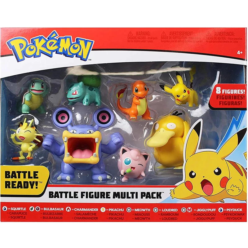 Pokemon Battle Figure 8-Pack-Comes with Pikachu Bulbasaur Squirtle Charmander Meowth Jigglypuff Loudred Psyduck 2 inches
Pokemon Battle Figure 8-Pack-Comes with Pikachu Bulbasaur Squirtle Charmander Meowth Jigglypuff Loudred Psyduck 2 inches