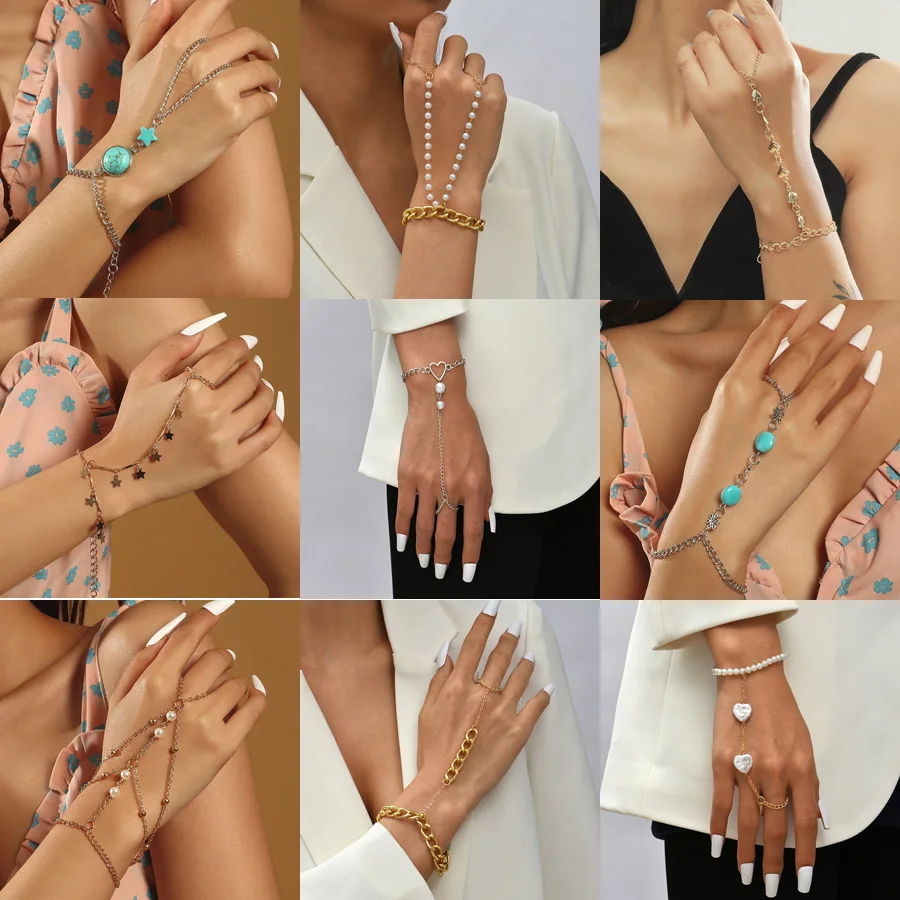 Vintage Butterfly Heart Moon Chain Bracelet Connected Finger Ring Bangle Bracelets for Women Linked Hand Harness Jewelry Gifts
Vintage Butterfly Heart Moon Chain Bracelet Connected Finger Ring Bangle Bracelets for Women Linked Hand Harness Jewelry Gifts