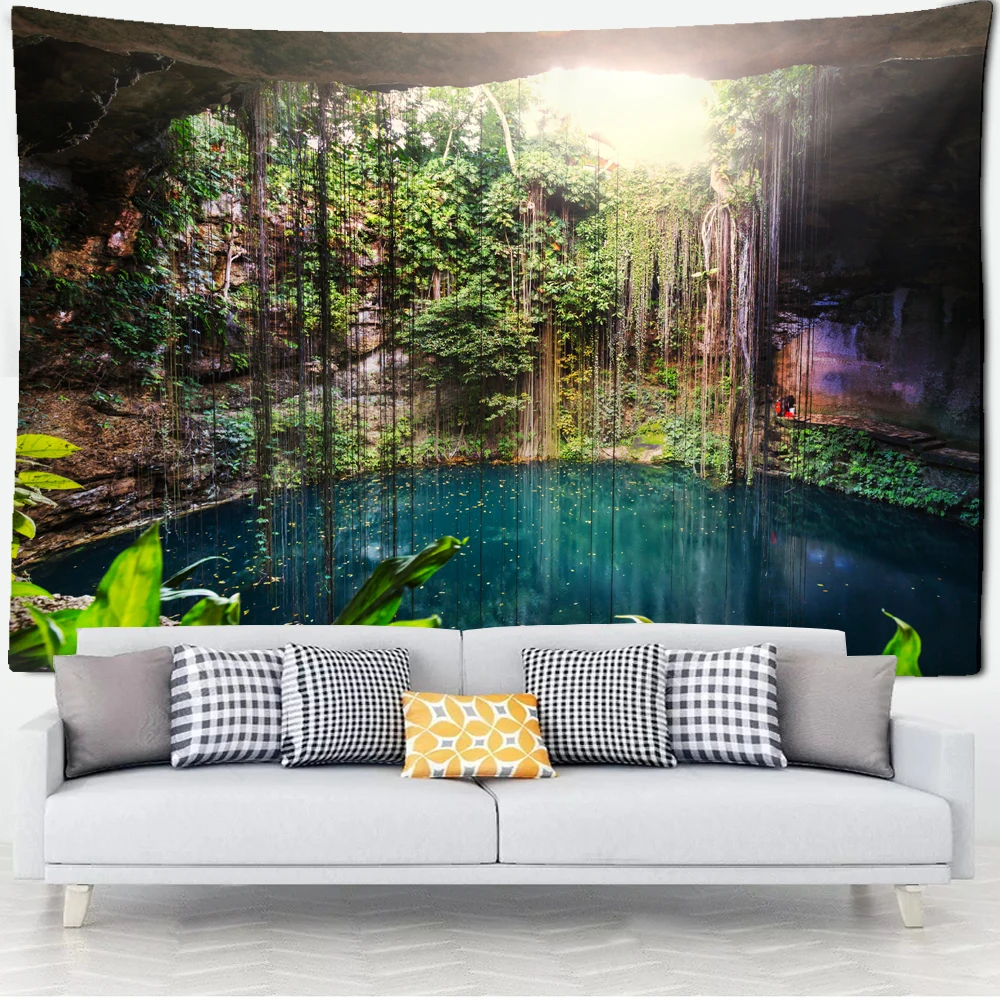 Beautiful natural forest landscape rock and mountain walls tapestry hanging home bedrooms dormitories decoration
Beautiful natural forest landscape rock and mountain walls tapestry hanging home bedrooms dormitories decoration